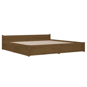Πλαίσιο Κρεβατιού Συρτάρια Καφέ 180 x 200 εκ Super King Size
