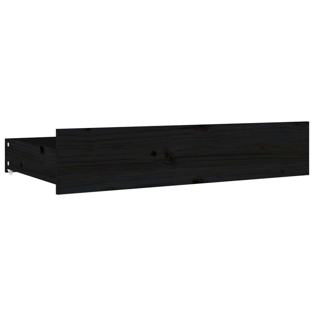 Πλαίσιο Κρεβατιού Συρτάρια Μαύρο 180 x 200 εκ Super King Size - PAKOBAZAAR
