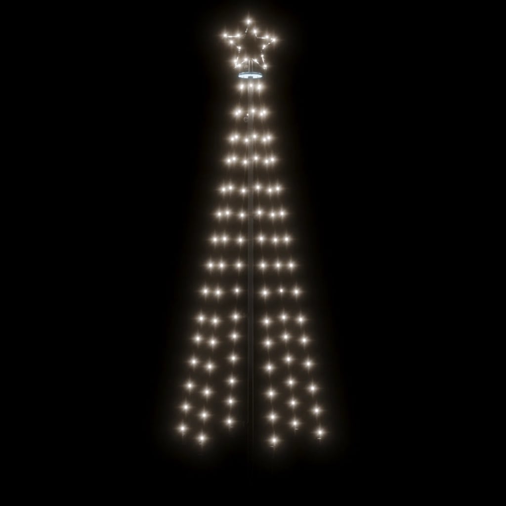 Χριστουγεννιάτικο Δέντρο με Ακίδα 108 LED Ψυχρό Λευκό 180 εκ.