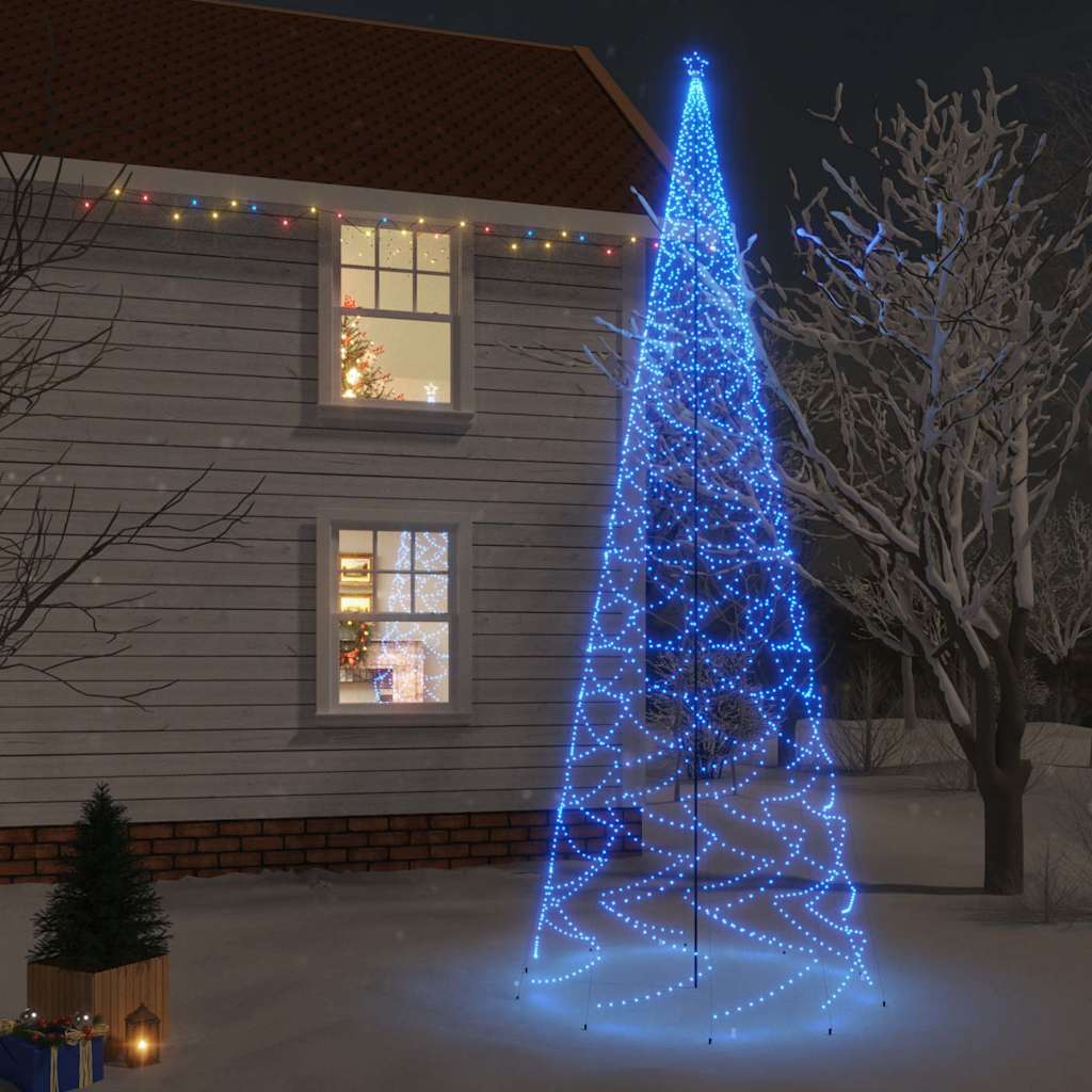 Χριστουγεννιάτικο Δέντρο Με Ακίδα 3000 LED Μπλε 800 εκ. - Pakobazaar