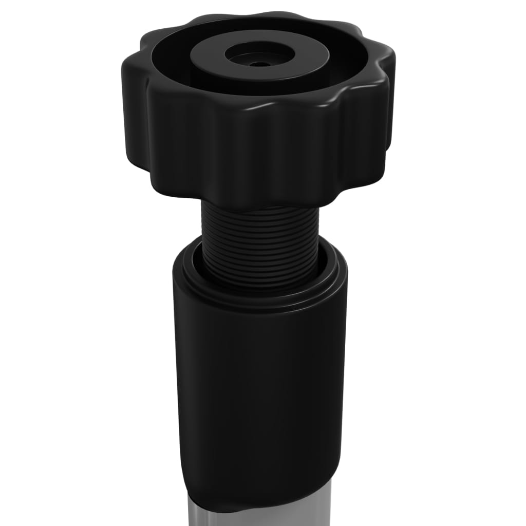 Τηλεσκοπική Κρεμάστρα Κήπου με 3 Ράφια Ασημί από Αλουμίνιο