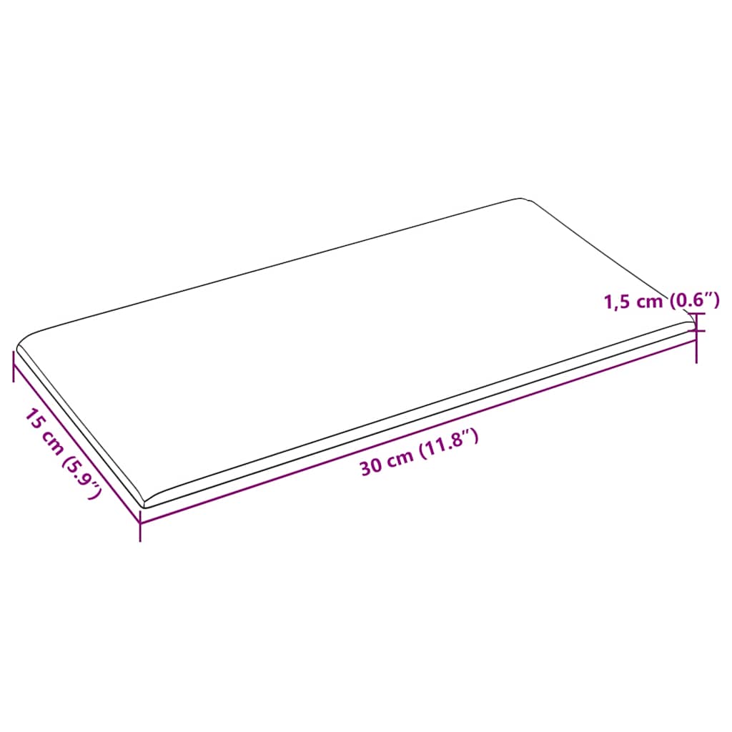 Πάνελ Τοίχου 12 τεμ. Κίτρινα 30 x 15 εκ. 0,54 μ² Βελούδινα