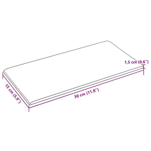 Πάνελ Τοίχου 12 τεμ. Κίτρινα 30 x 15 εκ. 0,54 μ² Βελούδινα