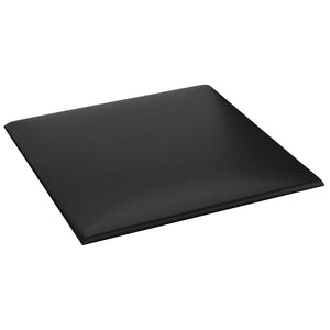 Πάνελ Τοίχου 12 τεμ. Μαύρα 30 x 30 εκ. 1,08 μ² Συνθετικό Δέρμα