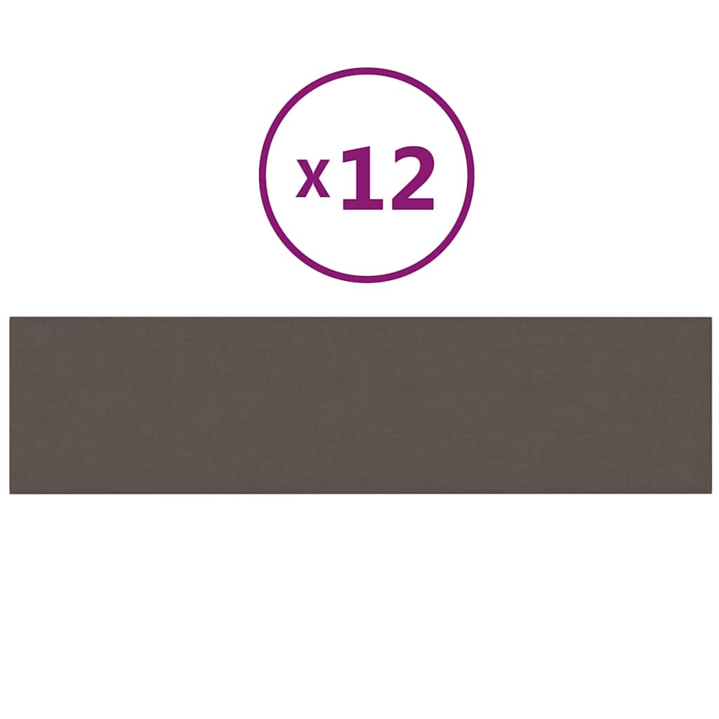 Πάνελ Τοίχου 12 τεμ. Taupe 60 x 15 εκ. 1,08 μ² Υφασμάτινα - Pakobazaar