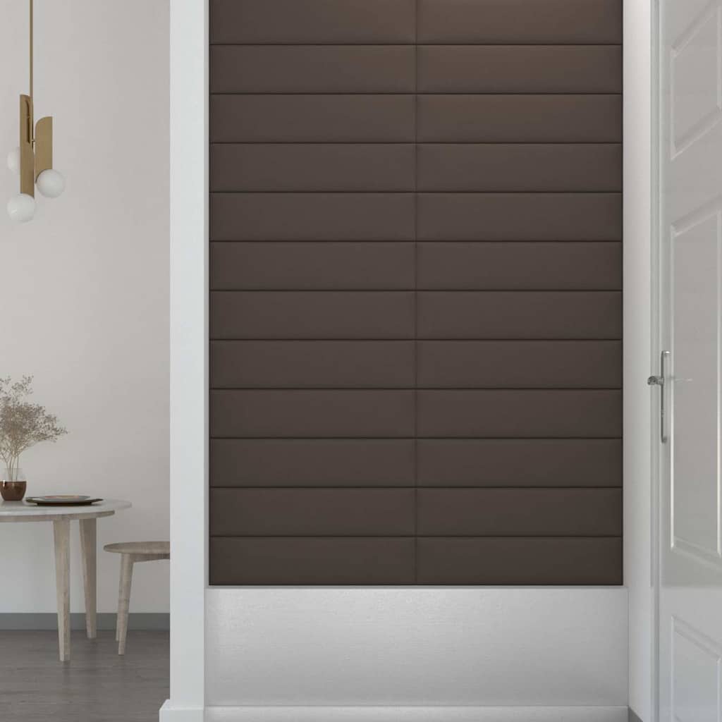 Πάνελ Τοίχου 12 τεμ. Taupe 60 x 15 εκ. 1,08 μ² Υφασμάτινα - Pakobazaar