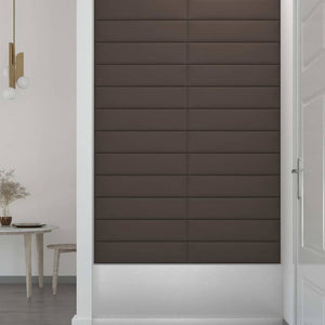 Πάνελ Τοίχου 12 τεμ. Taupe 60 x 15 εκ. 1,08 μ² Υφασμάτινα - Pakobazaar