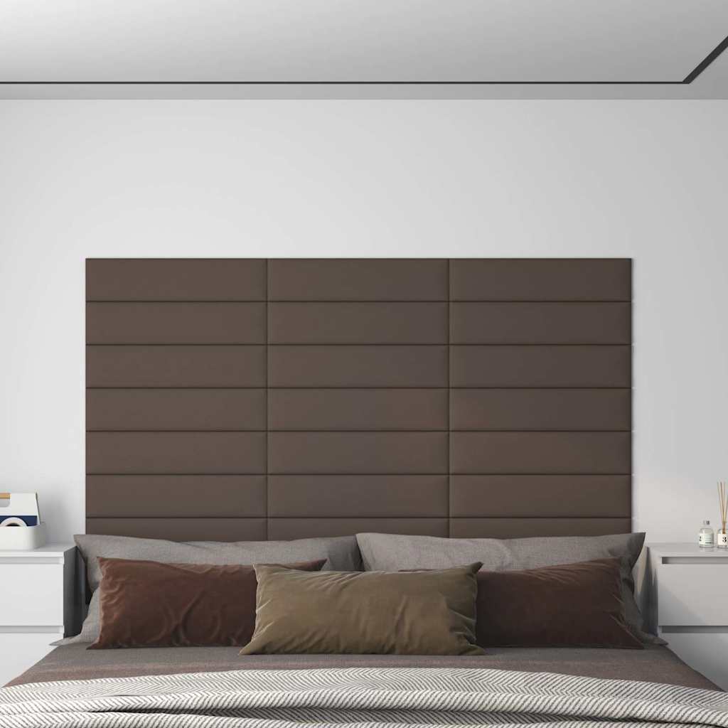 Πάνελ Τοίχου 12 τεμ. Taupe 60 x 15 εκ. 1,08 μ² Υφασμάτινα - Pakobazaar