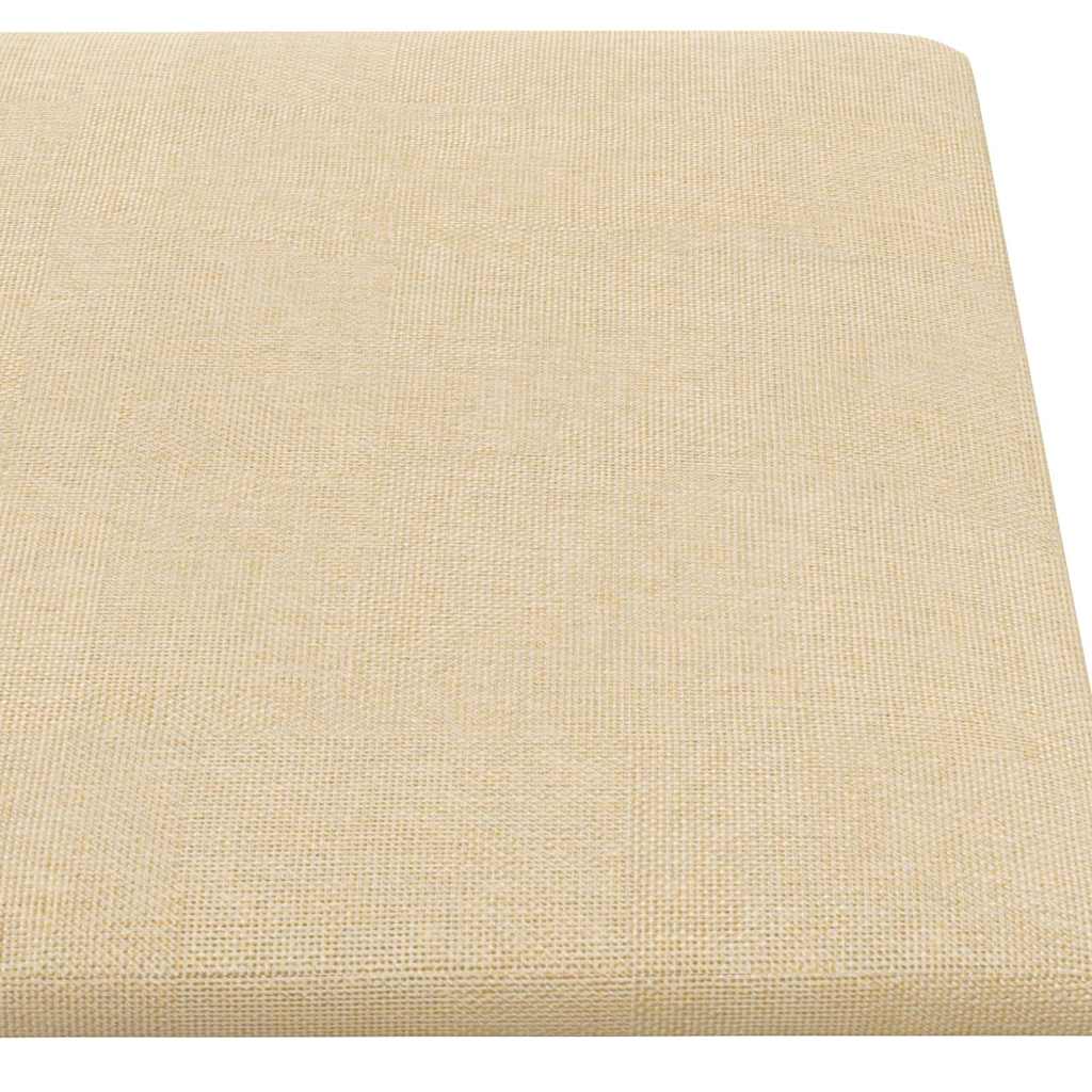 Πάνελ Τοίχου 12 τεμ. Κρεμ 60x30 εκ. 2,16 μ² Υφασμάτινα - Pakobazaar