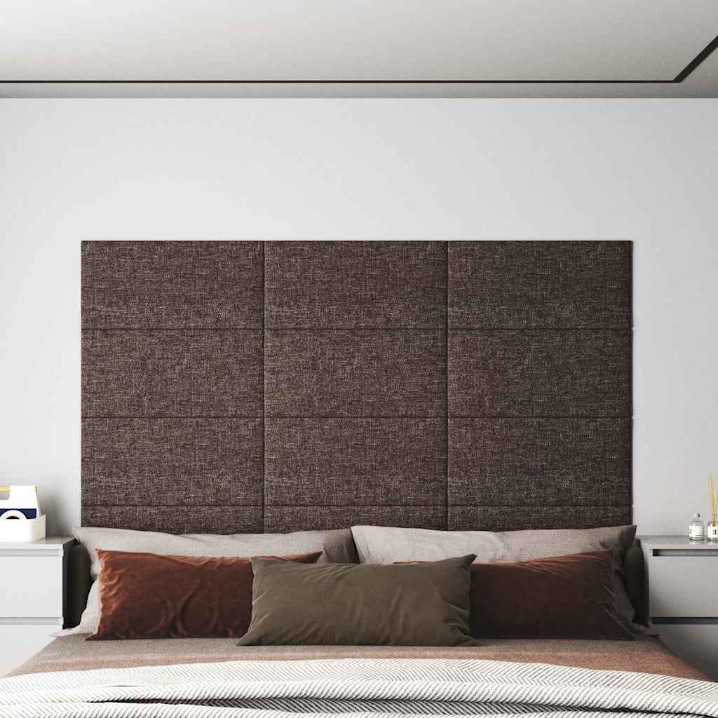 Πάνελ Τοίχου 12 τεμ. Taupe 60x30 εκ. 2,16 μ² Υφασμάτινα