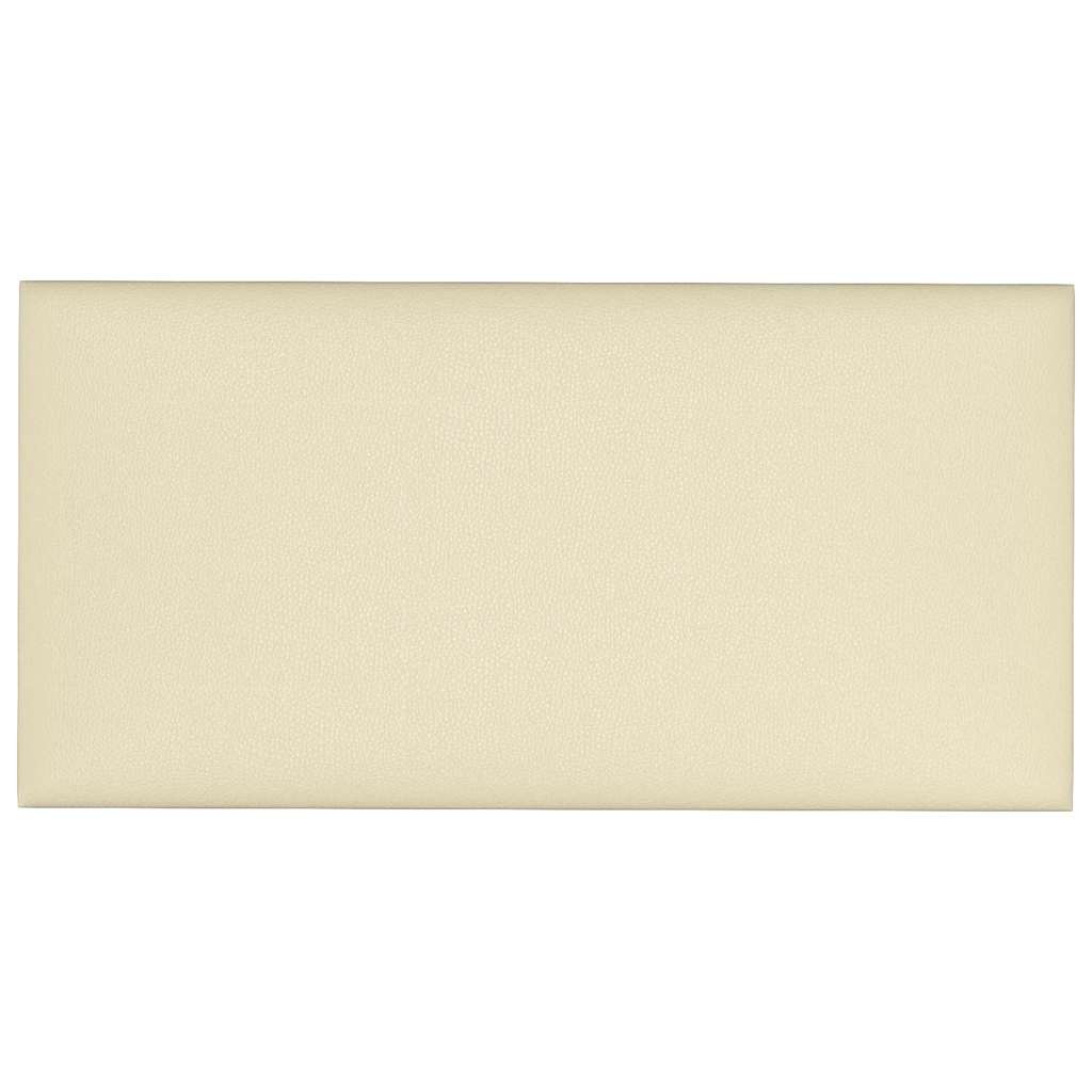 Πάνελ Τοίχου 12 τεμ. Κρεμ 60x30 εκ. 2,16 μ² Συνθετικό Δέρμα