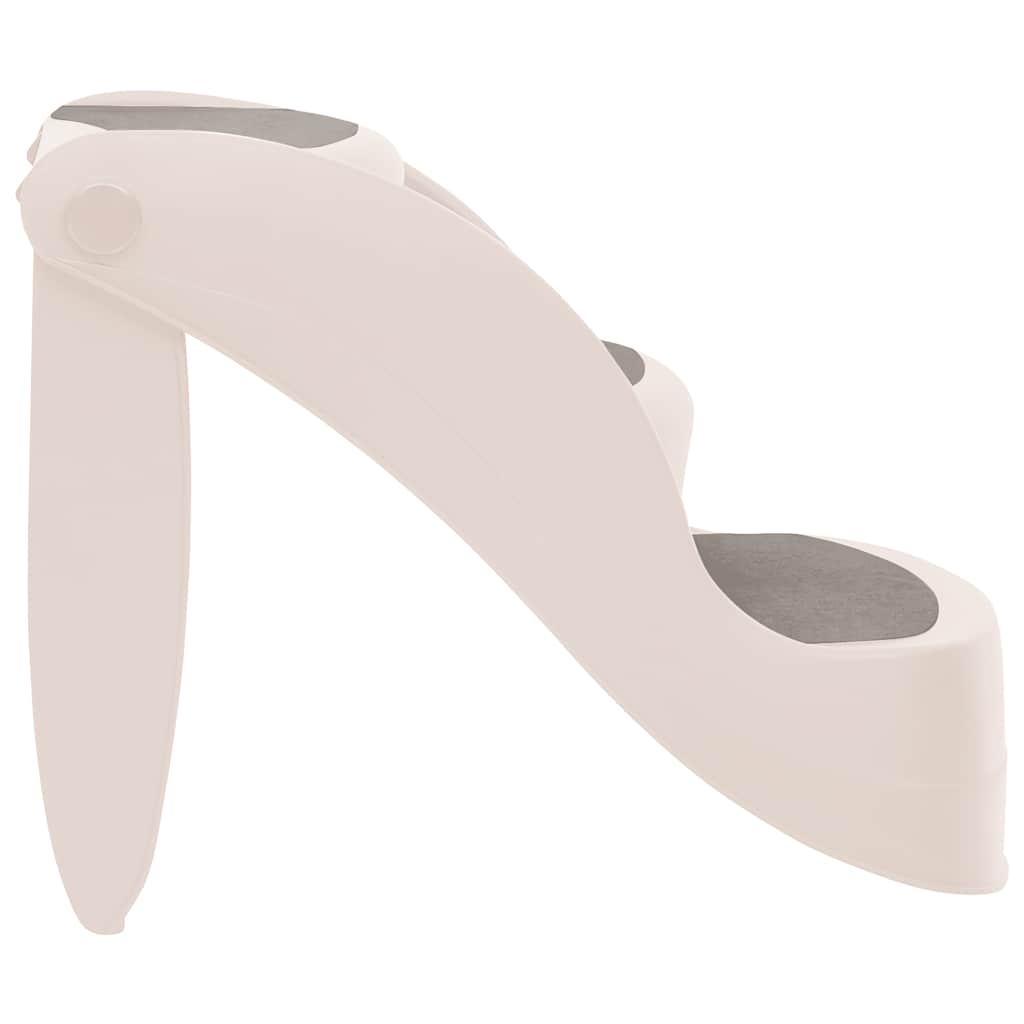 Σκάλα Σκύλου 3 Επιπέδων Πτυσσόμενη Κρεμ 50x38x38 εκ. Πλαστικό - PAKOBAZAAR