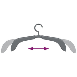 Κρεμάστρες Ρούχων Επεκτεινόμενες 10 Τεμ. Γκρι - Pakobazaar