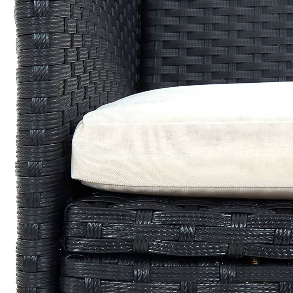 Σετ Τραπεζαρίας Κήπου 11 Τεμαχίων Μαύρο με Μαξιλάρια - PAKOBAZAAR