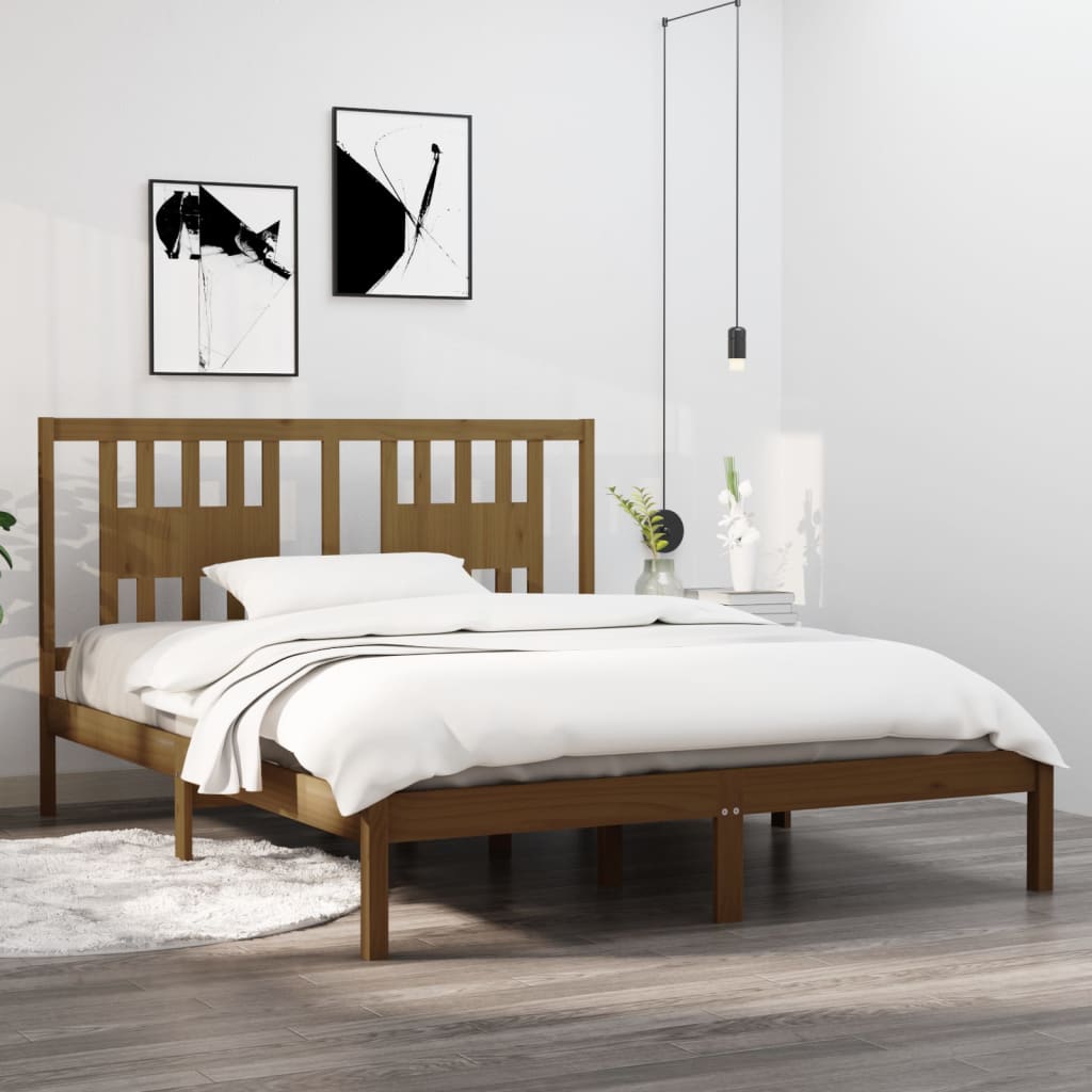 Πλαίσιο Κρεβατιού Μελί 150 x 200 εκ. Μασίφ Ξύλο King Size