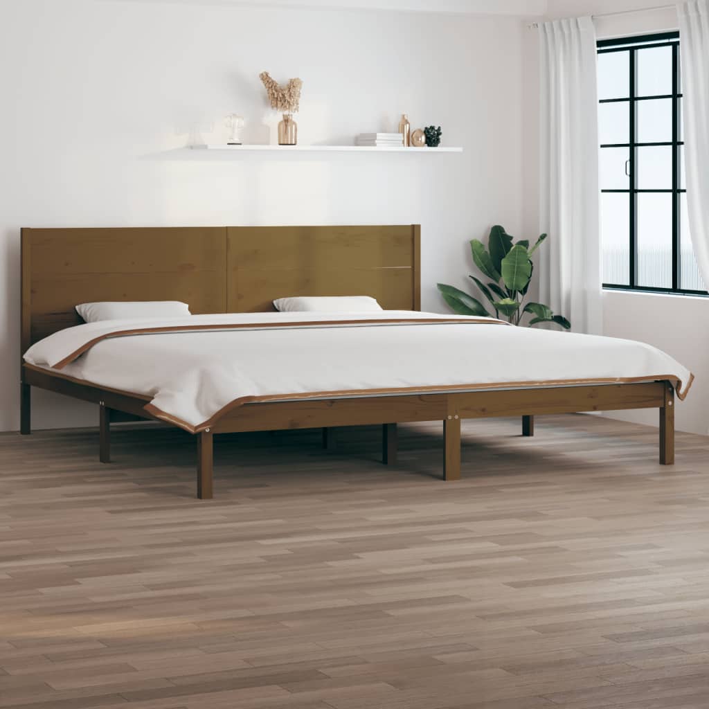 Πλαίσιο Κρεβατιού Μελί 180 x 200 εκ. Μασίφ Ξύλο Super King