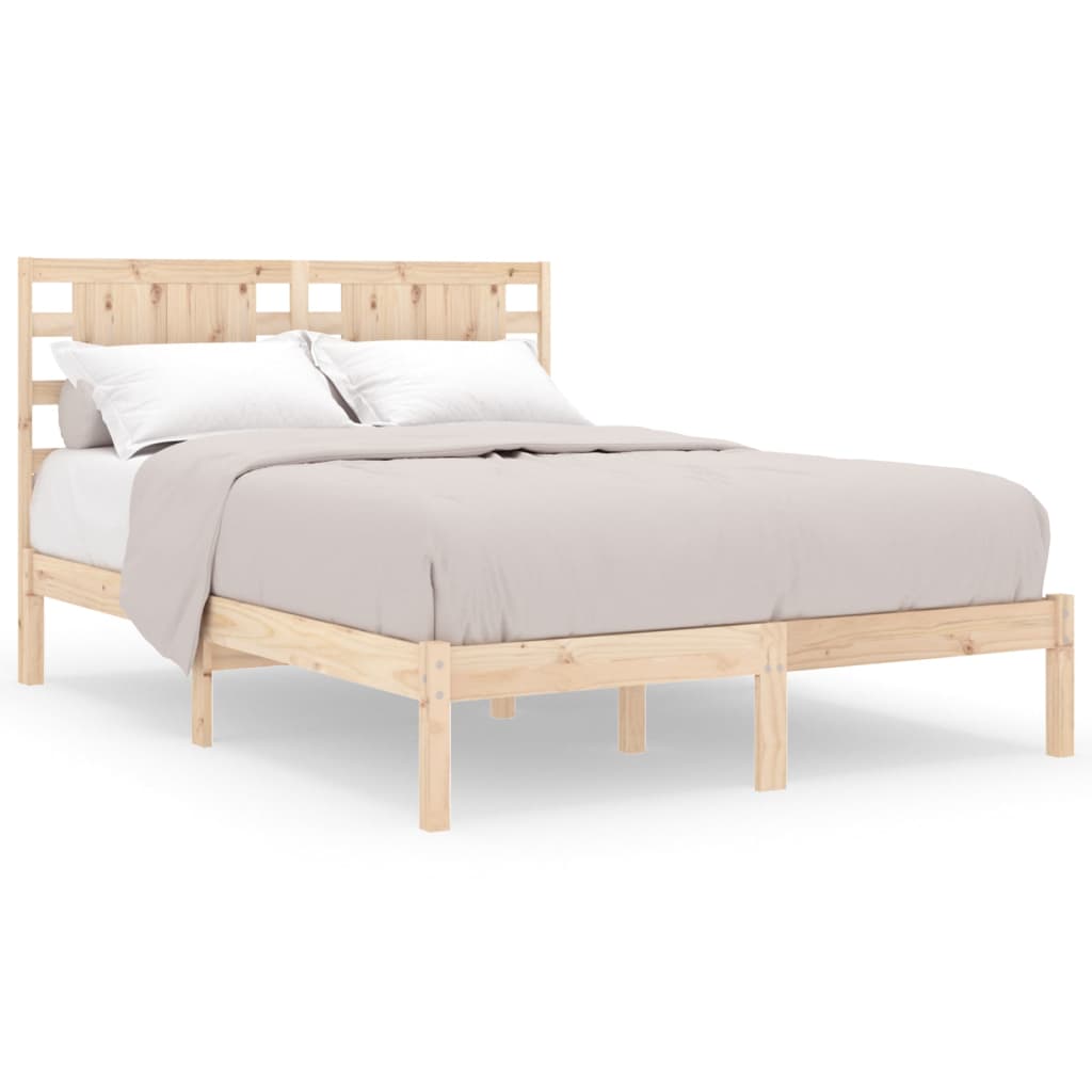 Πλαίσιο Κρεβατιού 135 x 190 εκ. από Μασίφ Ξύλο Double - Pakobazaar