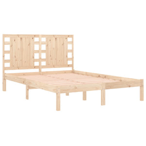 Πλαίσιο Κρεβατιού 135 x 190 εκ. από Μασίφ Ξύλο Double - Pakobazaar