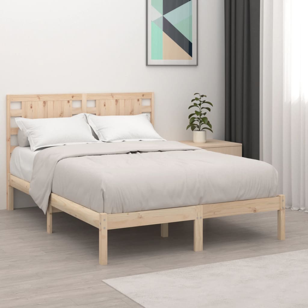 Πλαίσιο Κρεβατιού 135 x 190 εκ. από Μασίφ Ξύλο Double - Pakobazaar