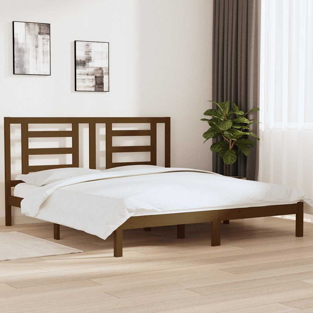 Πλαίσιο Κρεβατιού Μελί 180 x 200 εκ. Μασίφ Ξύλο Super King