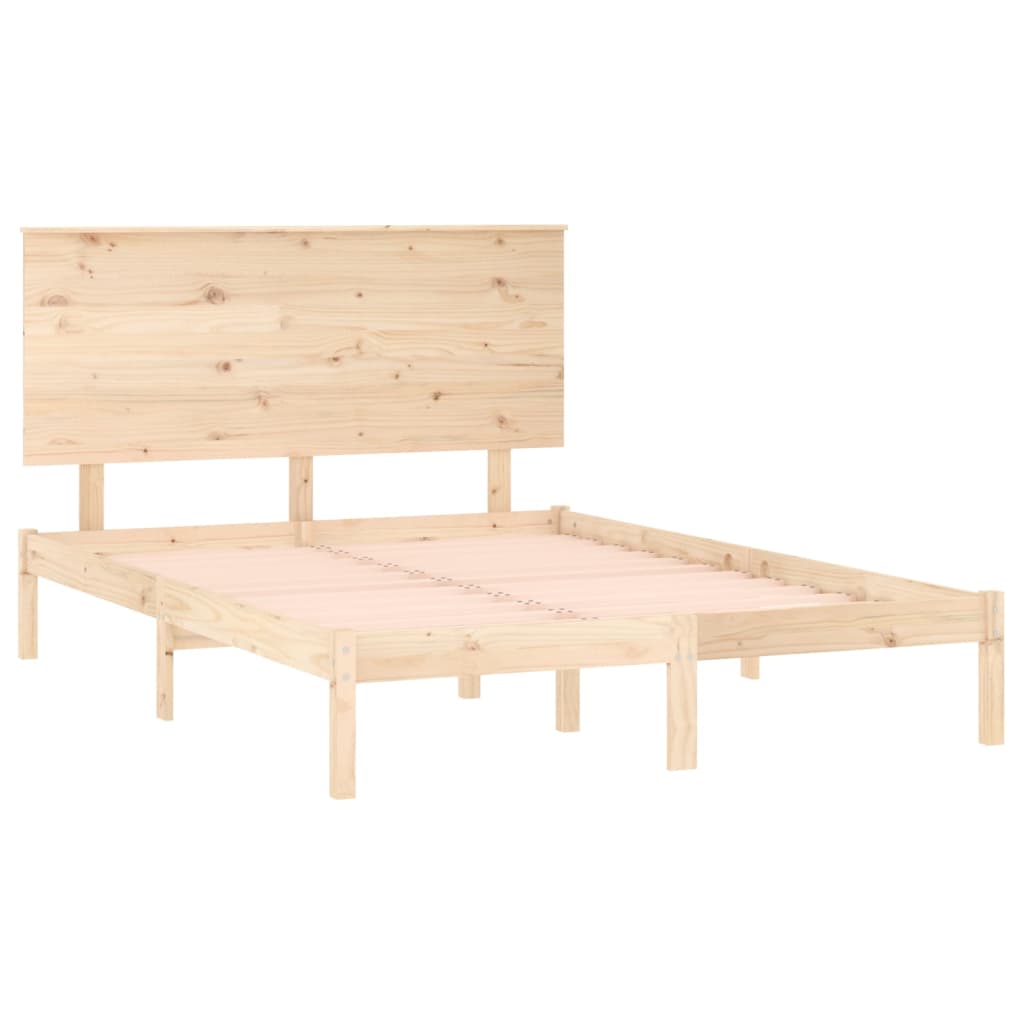 Πλαίσιο Κρεβατιού 120 x 190 εκ. από Μασίφ Ξύλο Small Double - Pakobazaar