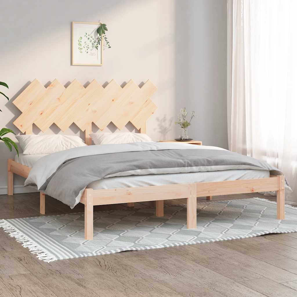 Πλαίσιο Κρεβατιού 150 x 200 εκ. Μασίφ Ξύλο King Size - PAKOBAZAAR