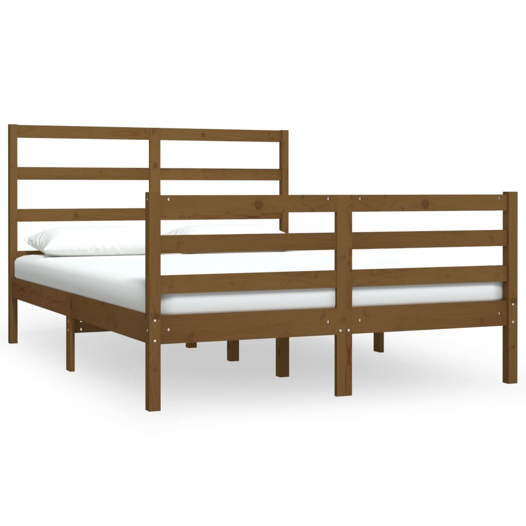 Πλαίσιο Κρεβατιού Μελί 150 x 200εκ. Μασίφ Ξύλο Πεύκου King Size