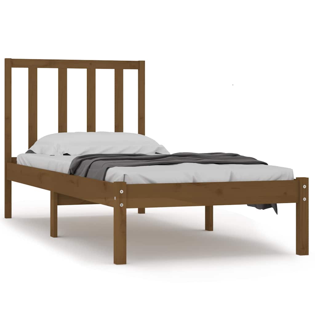 Πλαίσιο Κρεβατιού Μελί 90x190 εκ. Μασίφ Ξύλο Πεύκου Single