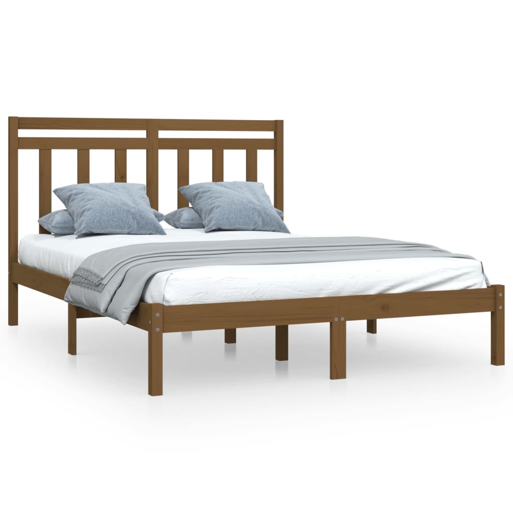 Πλαίσιο Κρεβατιού Μελί 150 x 200 εκ. Μασίφ Ξύλο King Size - Pakobazaar