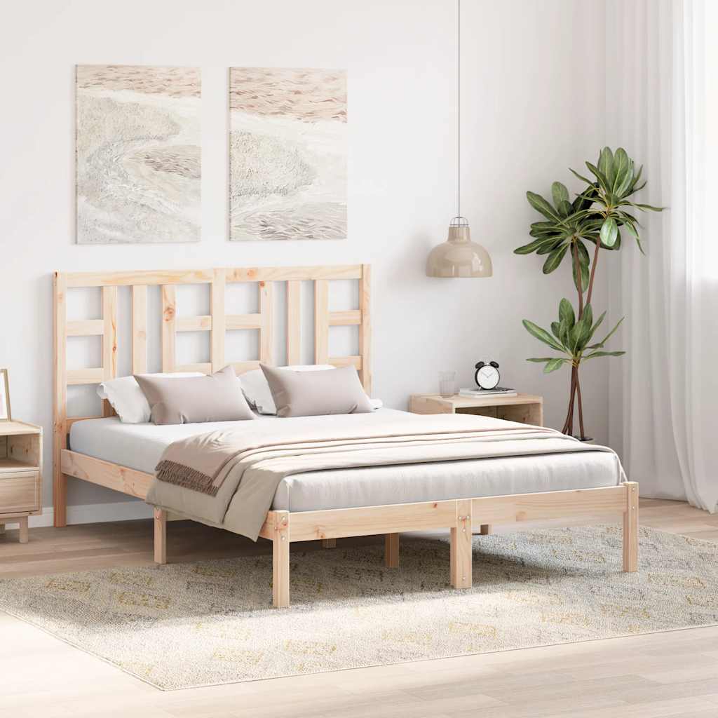 Πλαίσιο Κρεβατιού 135 x 190 εκ. από Μασίφ Ξύλο Double - PAKOBAZAAR