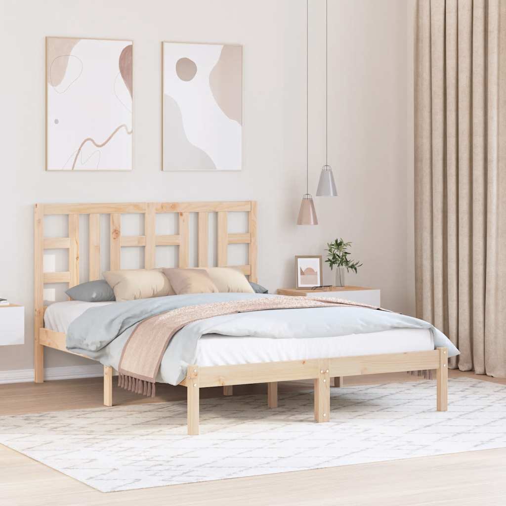 Πλαίσιο Κρεβατιού 135 x 190 εκ. από Μασίφ Ξύλο Double - PAKOBAZAAR