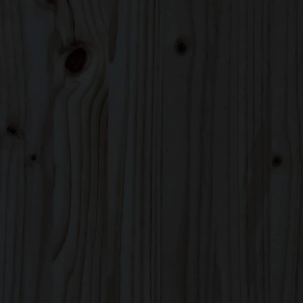 Πλαίσιο Κρεβατιού Μαύρο 200 x 200 εκ. από Μασίφ Ξύλο - PAKOBAZAAR