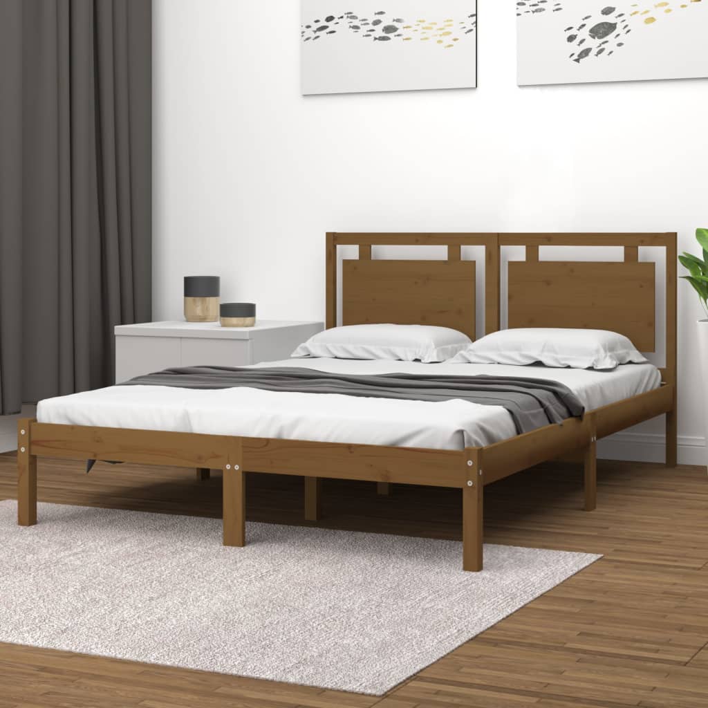 Πλαίσιο Κρεβατιού Μελί 150 x 200 εκ. Μασίφ Ξύλο King Size