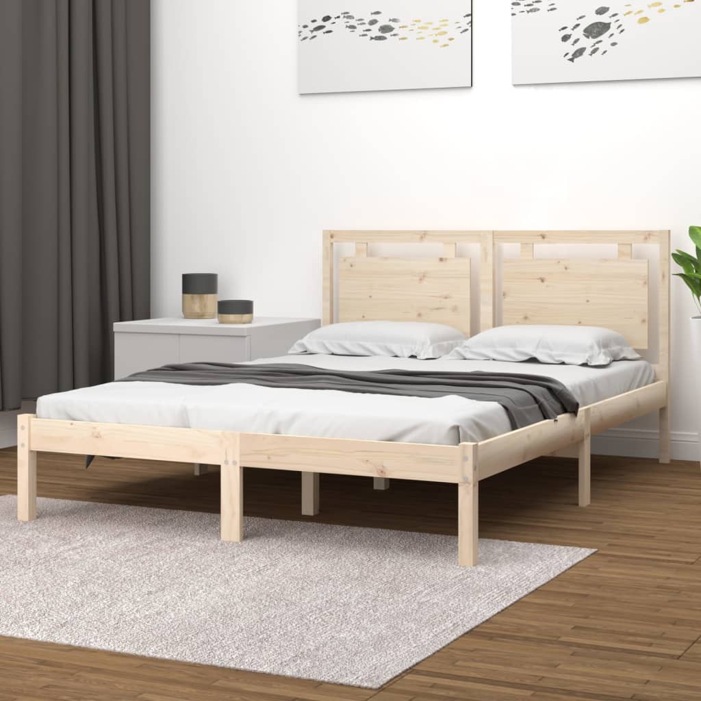 Πλαίσιο Κρεβατιού 180 x 200 εκ. Μασίφ Ξύλο Super King Size - PAKOBAZAAR