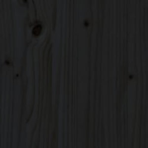 Πλαίσιο Κρεβατιού Μαύρο 120 x 200 εκ. από Μασίφ Ξύλο
