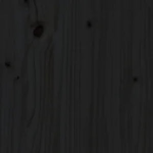 Πλαίσιο Κρεβατιού Μαύρο 160 x 200 εκ. από Μασίφ Ξύλο