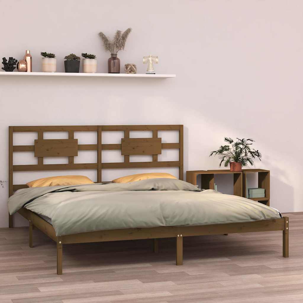 Πλαίσιο Κρεβατιού Μελί 180 x 200 εκ. Μασίφ Ξύλο Super King