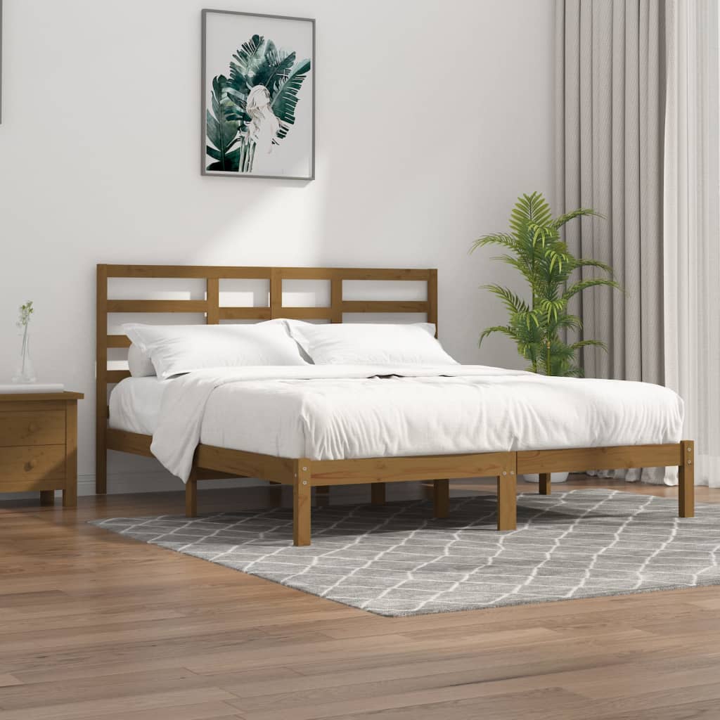 Πλαίσιο Κρεβατιού Μελί 180 x 200 εκ. Μασίφ Ξύλο Super King