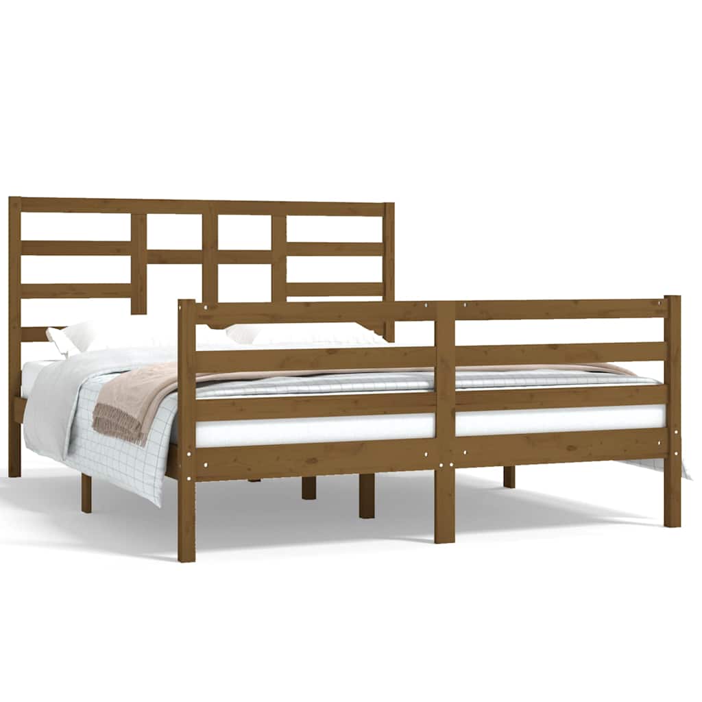 Πλαίσιο Κρεβατιού Μελί 150 x 200 εκ. Μασίφ Ξύλο King Size