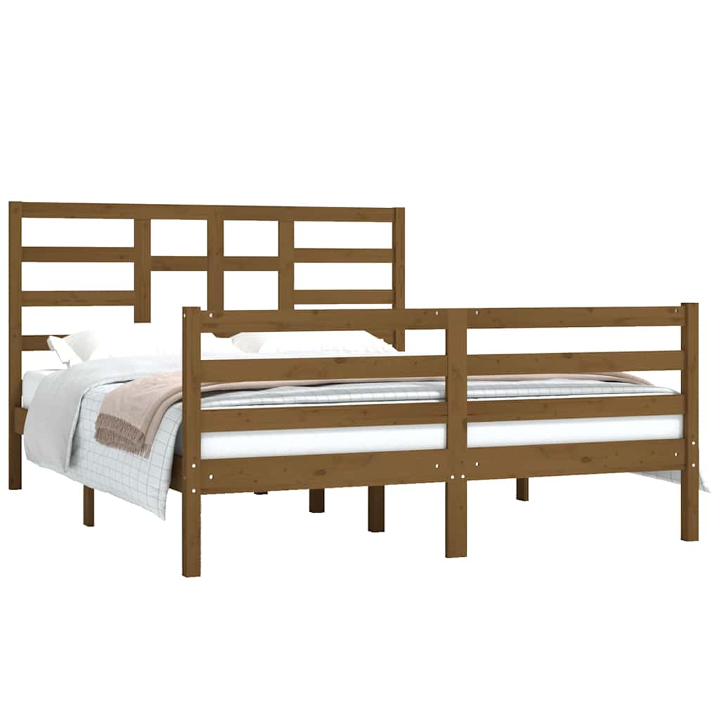 Πλαίσιο Κρεβατιού Μελί 150 x 200 εκ. Μασίφ Ξύλο King Size