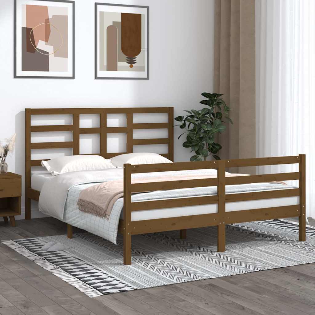 Πλαίσιο Κρεβατιού Μελί 150 x 200 εκ. Μασίφ Ξύλο King Size