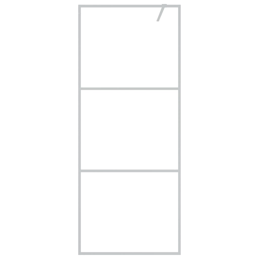 Διαχωριστικό Ντουζιέρας Ασημί 80x195 εκ. από Διάφανο Γυαλί ESG - PAKOBAZAAR