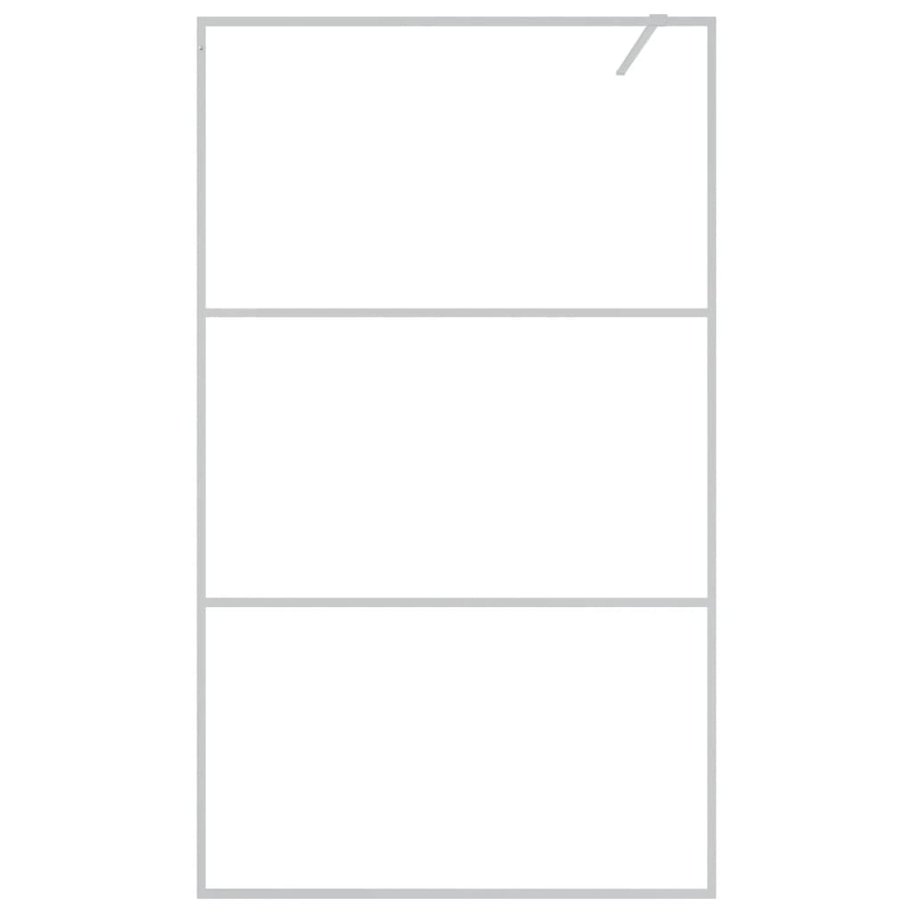 Διαχωριστικό Ντουζιέρας Ασημί 115x195 εκ. από Διαυγές Γυαλί ESG - Pakobazaar