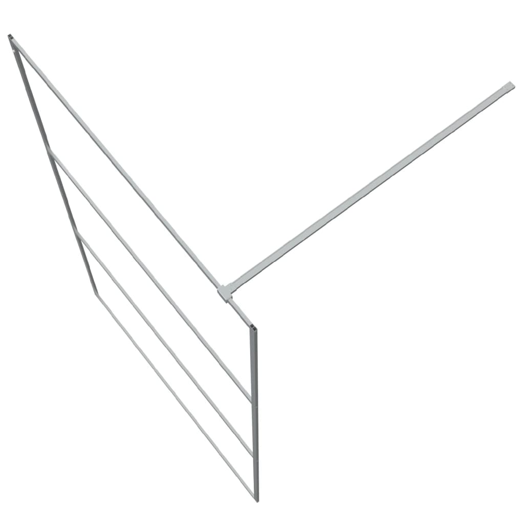 Διαχωριστικό Ντουζιέρας Ασημί 115x195 εκ. από Διαυγές Γυαλί ESG - Pakobazaar