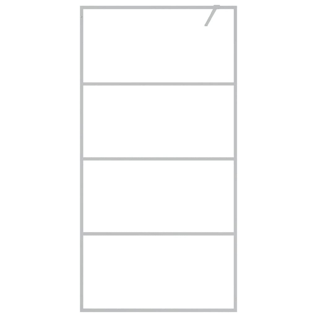 Διαχωριστικό Ντουζιέρας με Αμμοβολή Ασημί 100x195 εκ. Γυαλί ESG - PAKOBAZAAR