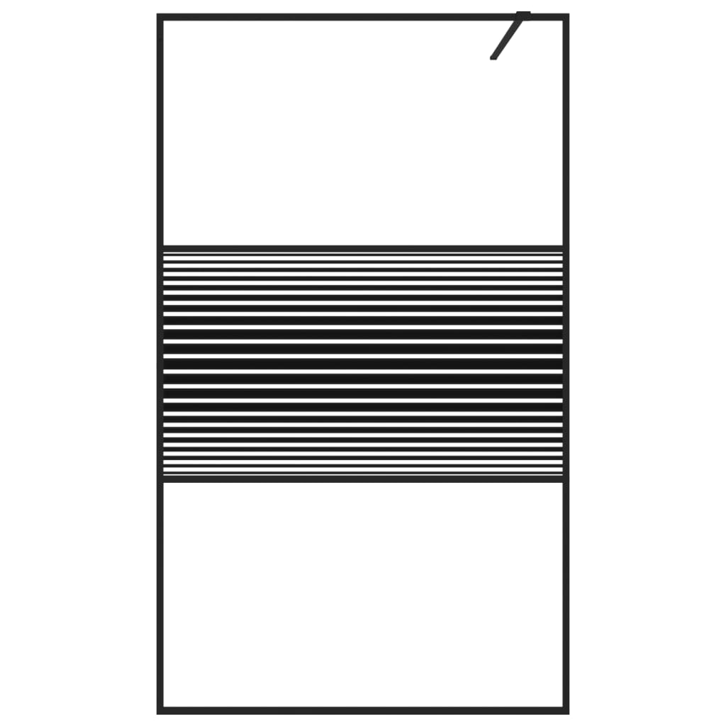 Διαχωριστικό Ντουζιέρας Μαύρο 115x195 εκ. από Διάφανο Γυαλί ESG - PAKOBAZAAR