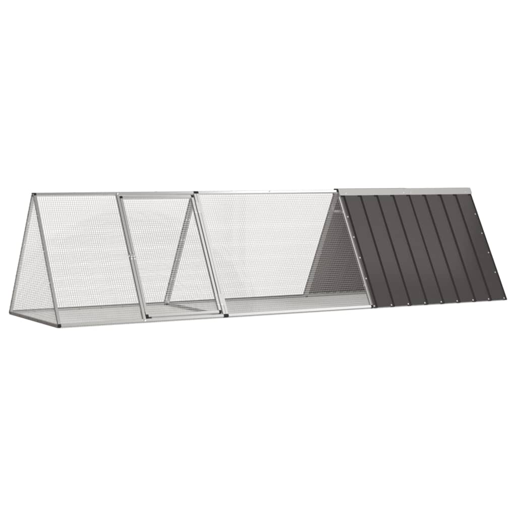 Κλουβί για Κουνέλι Ανθρακί 302,5x80,5x71 εκ. από Γαλβανισμένο Ατσάλι - PAKOBAZAAR