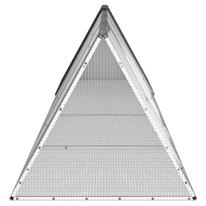 Κλουβί Κουνελιών Ανθρακί 403,5x80,5x71 εκ Γαλβανισμένος Χάλυβας - PAKOBAZAAR