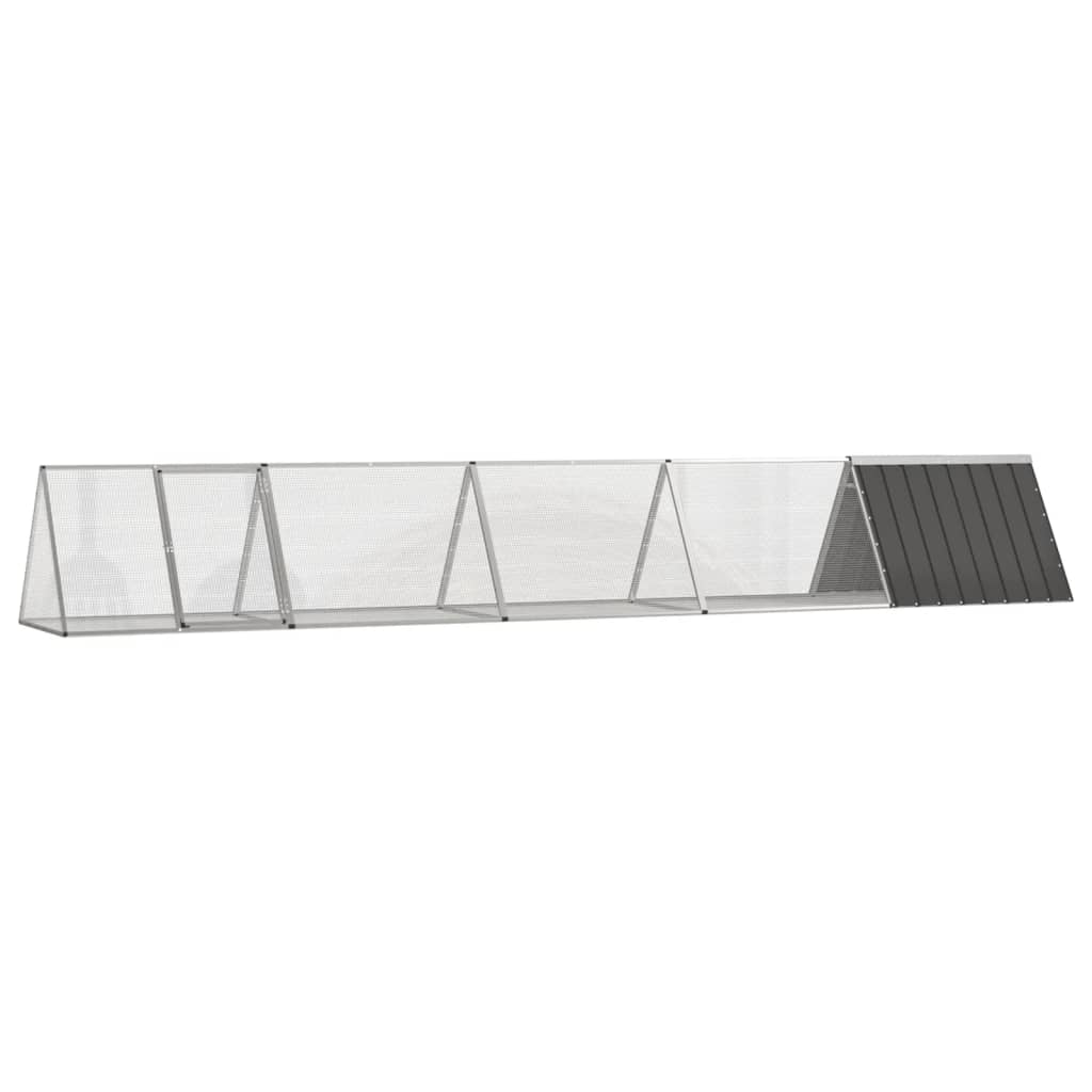 Κλουβί Κουνελιών Ανθρακί 504,5x80,5x71 εκ Γαλβανισμένος Χάλυβας - PAKOBAZAAR