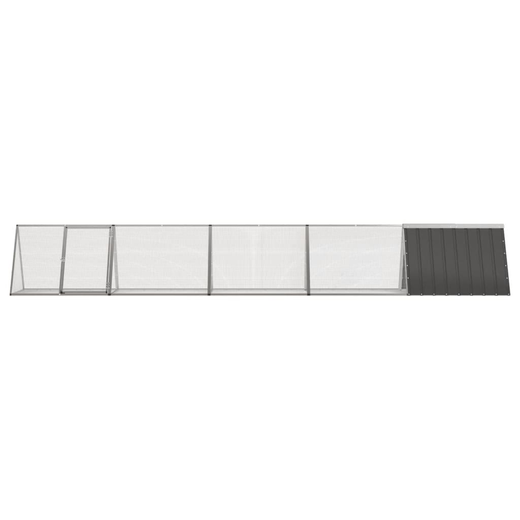 Κλουβί Κουνελιών Ανθρακί 504,5x80,5x71 εκ Γαλβανισμένος Χάλυβας - PAKOBAZAAR